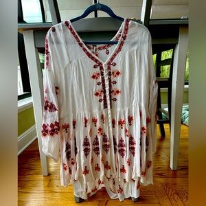 Free people white embroidered tunic